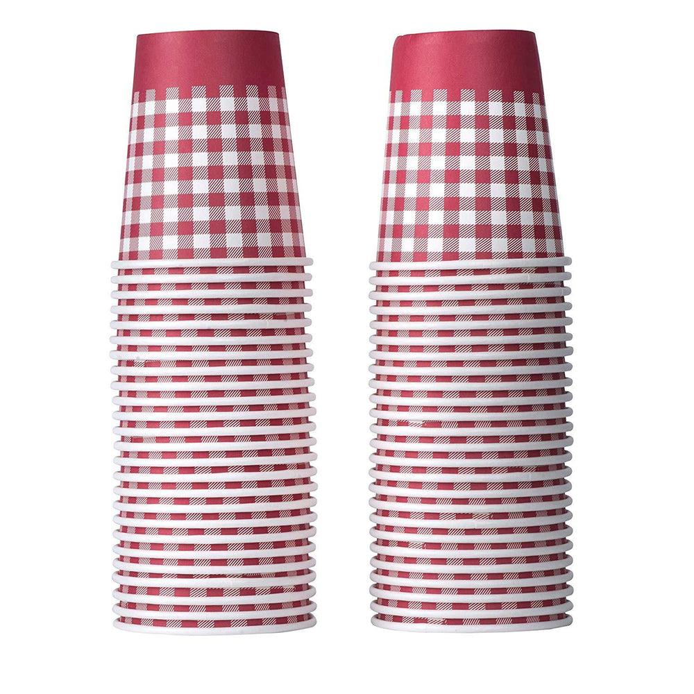 Picnic Themed 9 Oz Disposable Paper Cups 100 Pack | Amazing Pinatas 