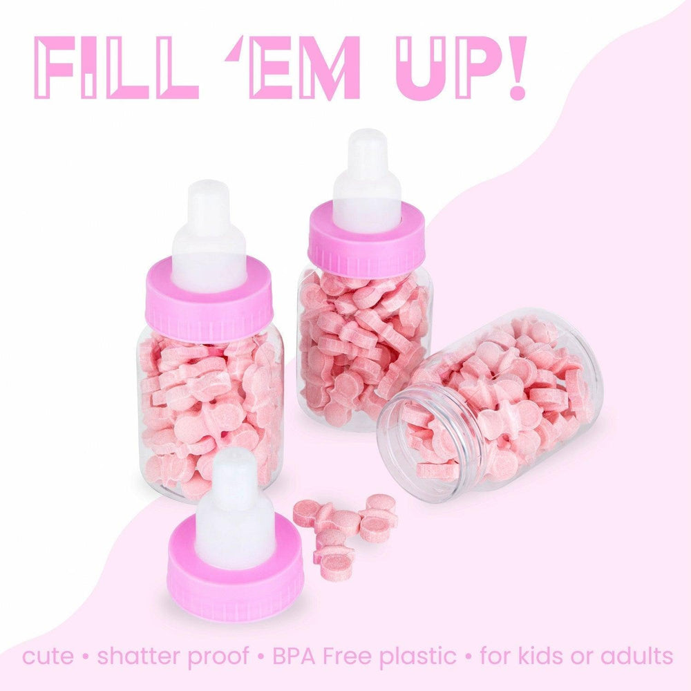 
                  
                    Pink Baby Girl Bottle Shaped Acrylic Candy Boxes 72 Pack 1.5"X3.5" | Amazing Pinatas 
                  
                