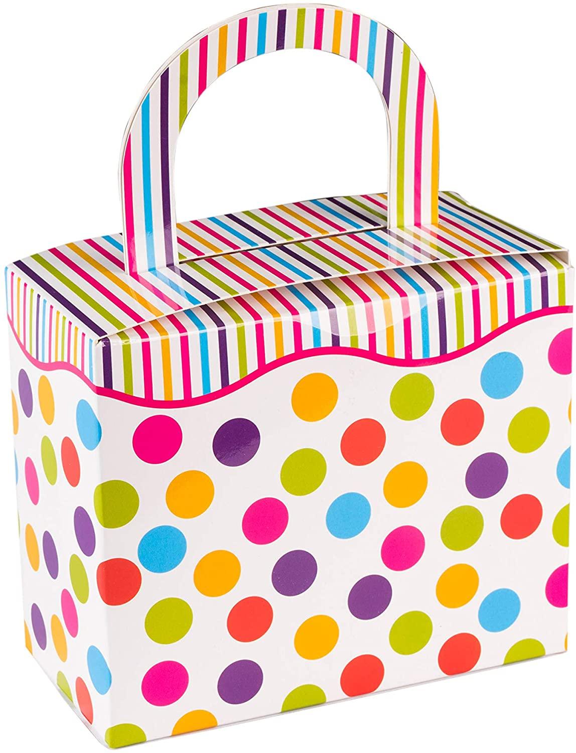 Polka Dot Candy Boxes 36 Pack 4.5" X 3.75" X 2.25" | Amazing Pinatas 