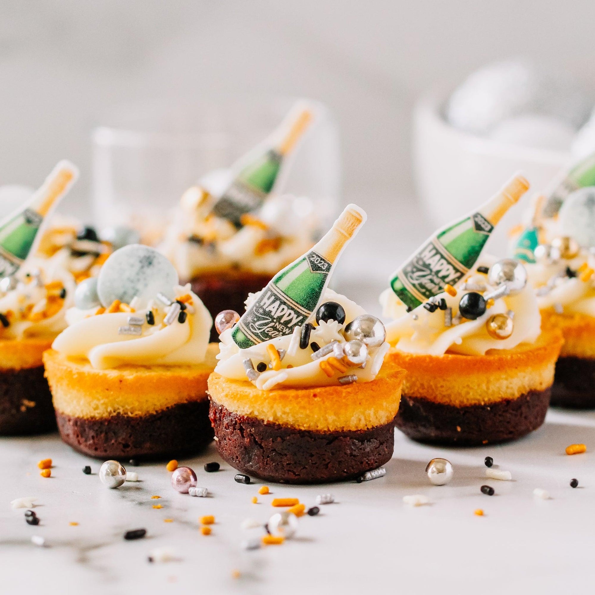 Pop The Champagne Edible Cupcake Toppers | Amazing Pinatas 