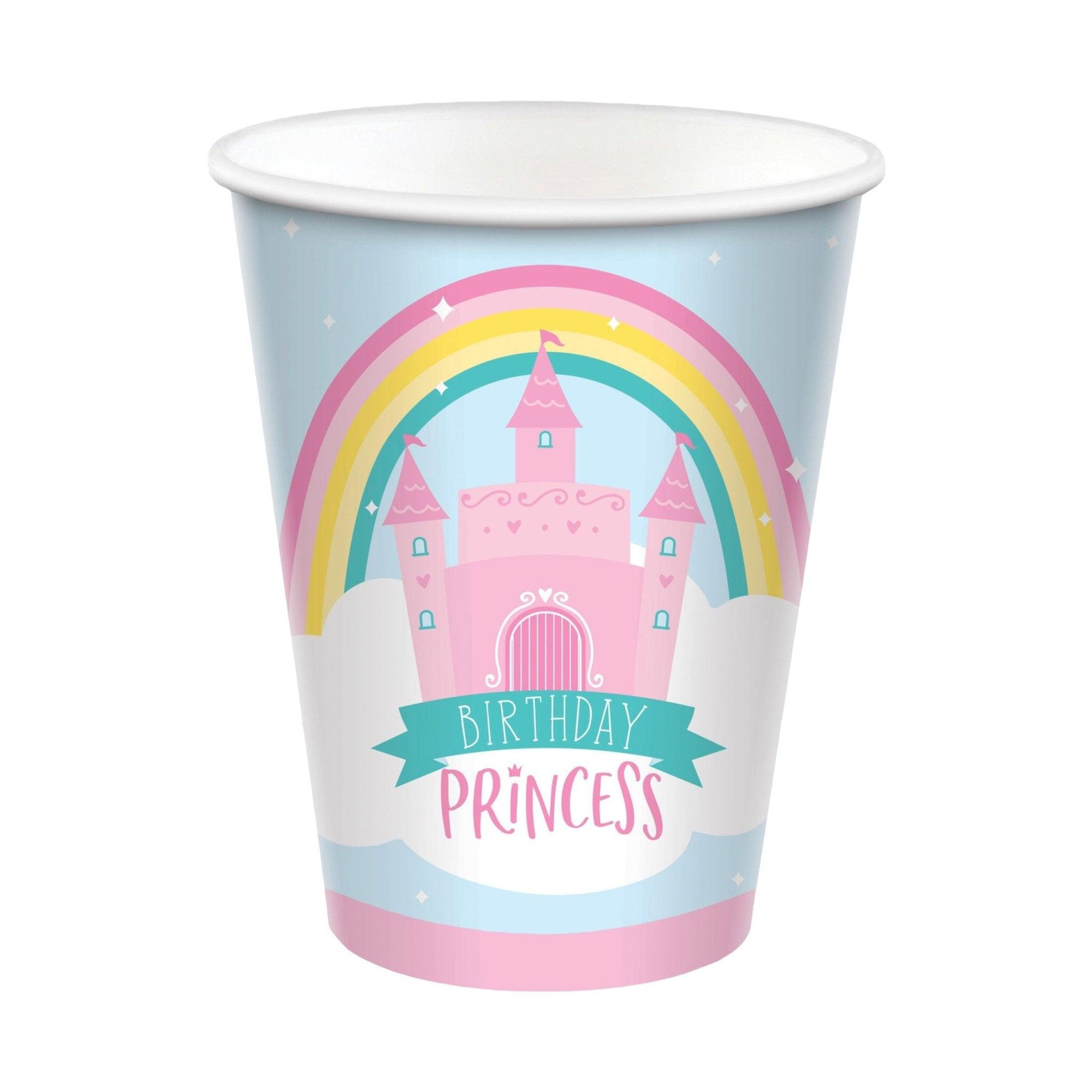 Princess Castle Birthday Beverage Cups 9oz, Pack of 8 | Amazing Pinatas