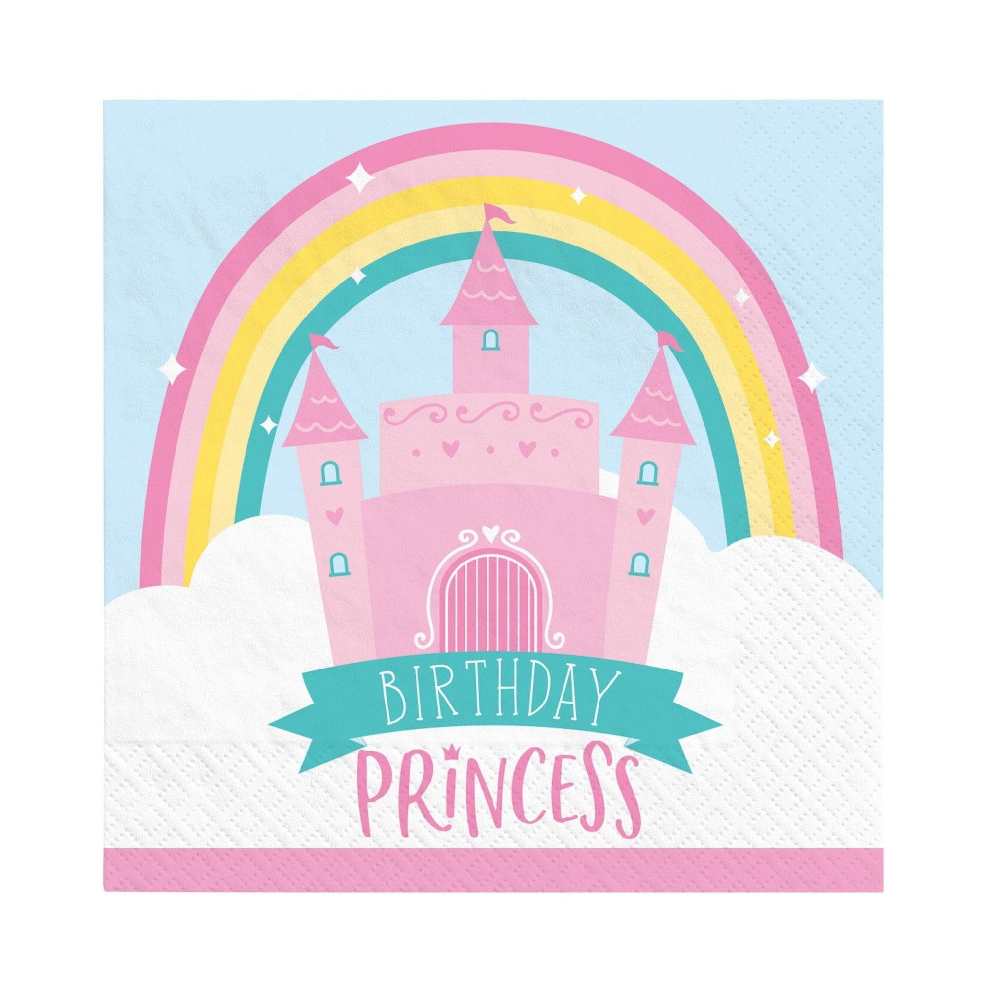 Princess Castle Birthday Beverage Napkins, Pack of 16 | Amazing Pinatas