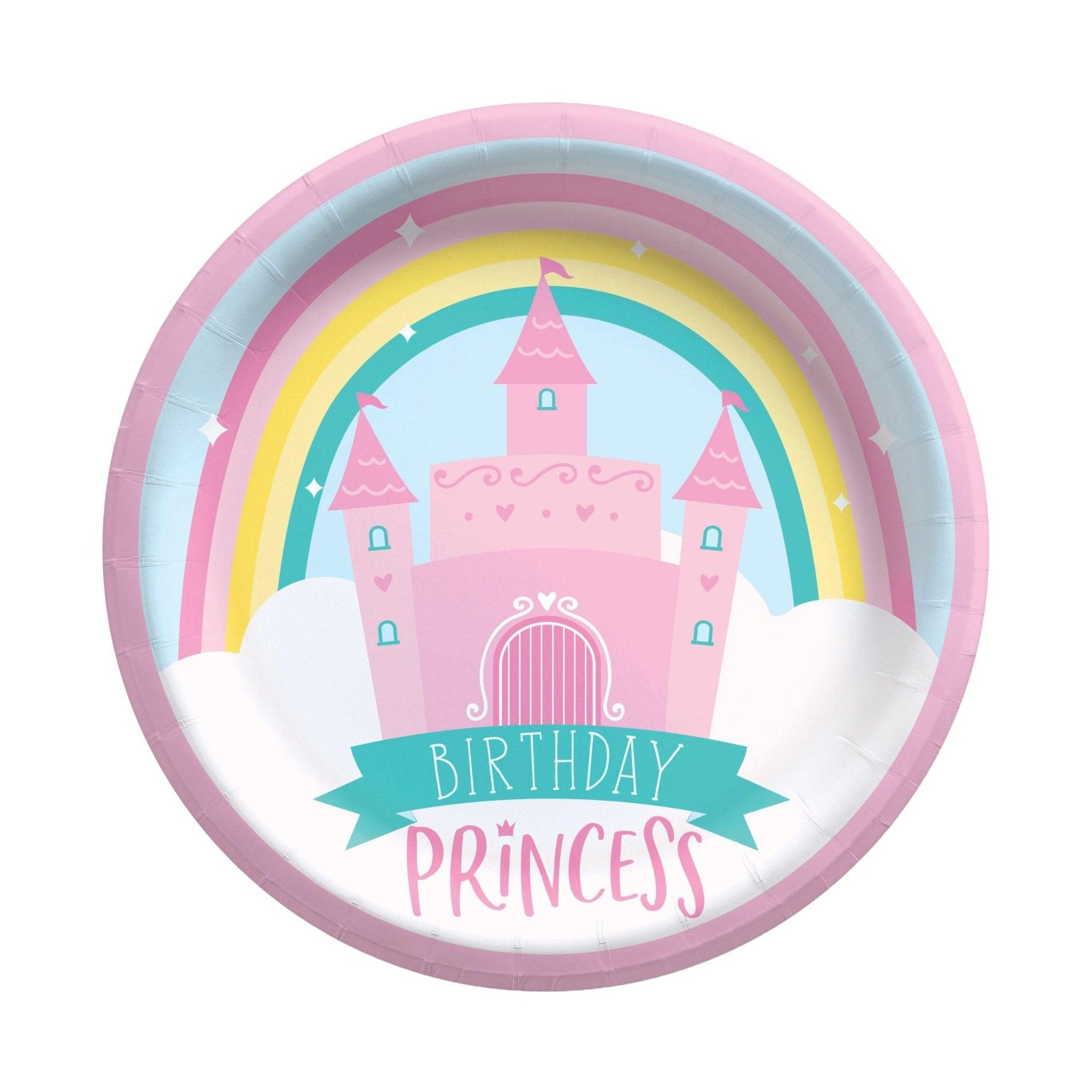 Princess Castle Birthday Dessert Plates, Pack of 8 | Amazing Pinatas
