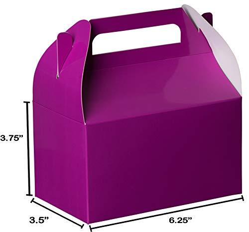 Purple 6.25" X 3.75" X 3.5" Party Favors Paper Treat Boxes 20 Pack | Amazing Pinatas 