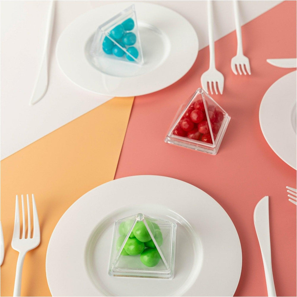 
                  
                    Pyramid Triangle Shaped Acrylic Candy Boxes 16 Pack 2.44"X2.44"X2.63" | Amazing Pinatas 
                  
                