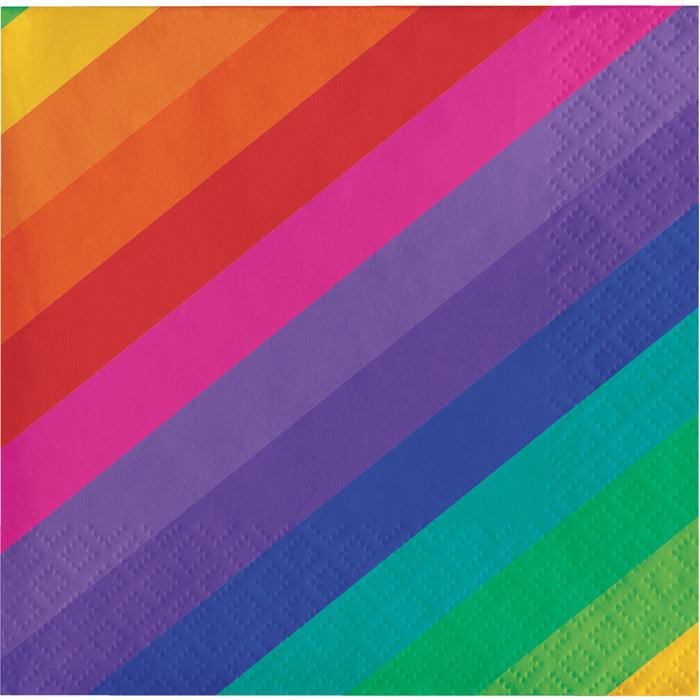 Rainbow Beverage Napkins, 16 ct | Amazing Pinatas 