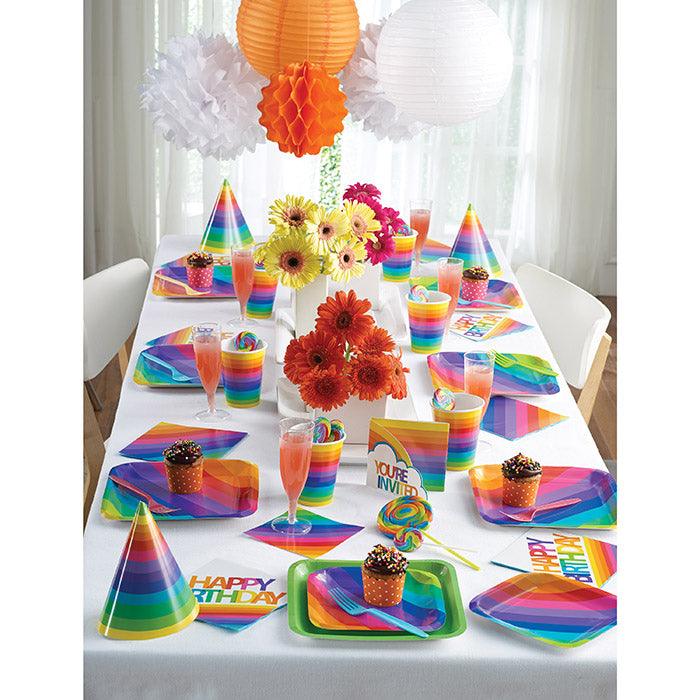 Rainbow Beverage Napkins, 16 ct | Amazing Pinatas 