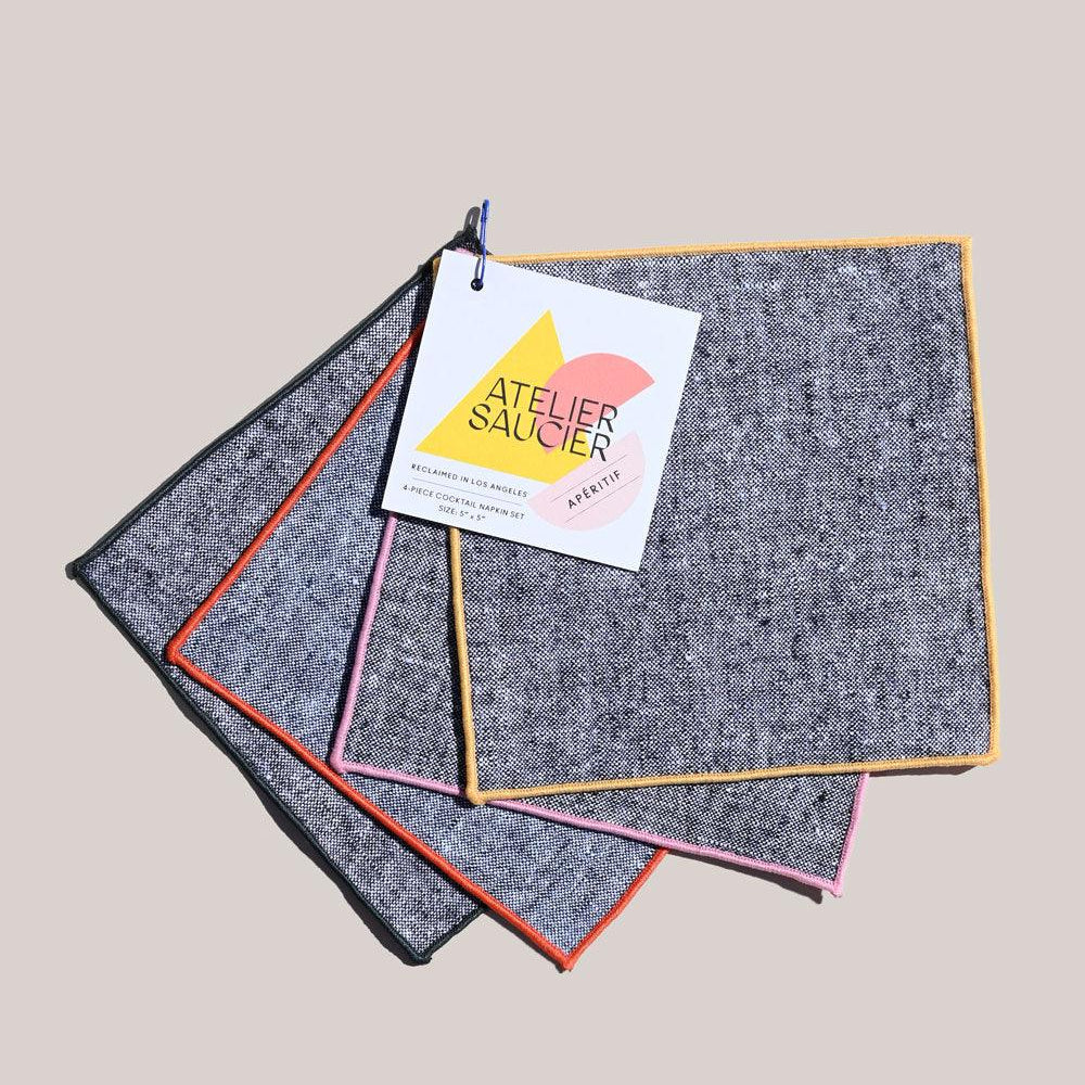 
                  
                    Rainbow Chambray Cocktail Napkins | Set of 4 | Amazing Pinatas 
                  
                