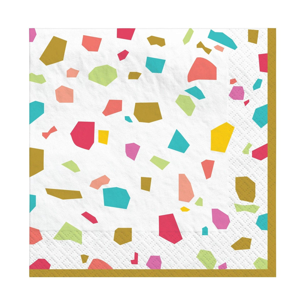 Rainbow Confetti Terrazzo Party Luncheon Napkins, Pack of 40 | Amazing Pinatas