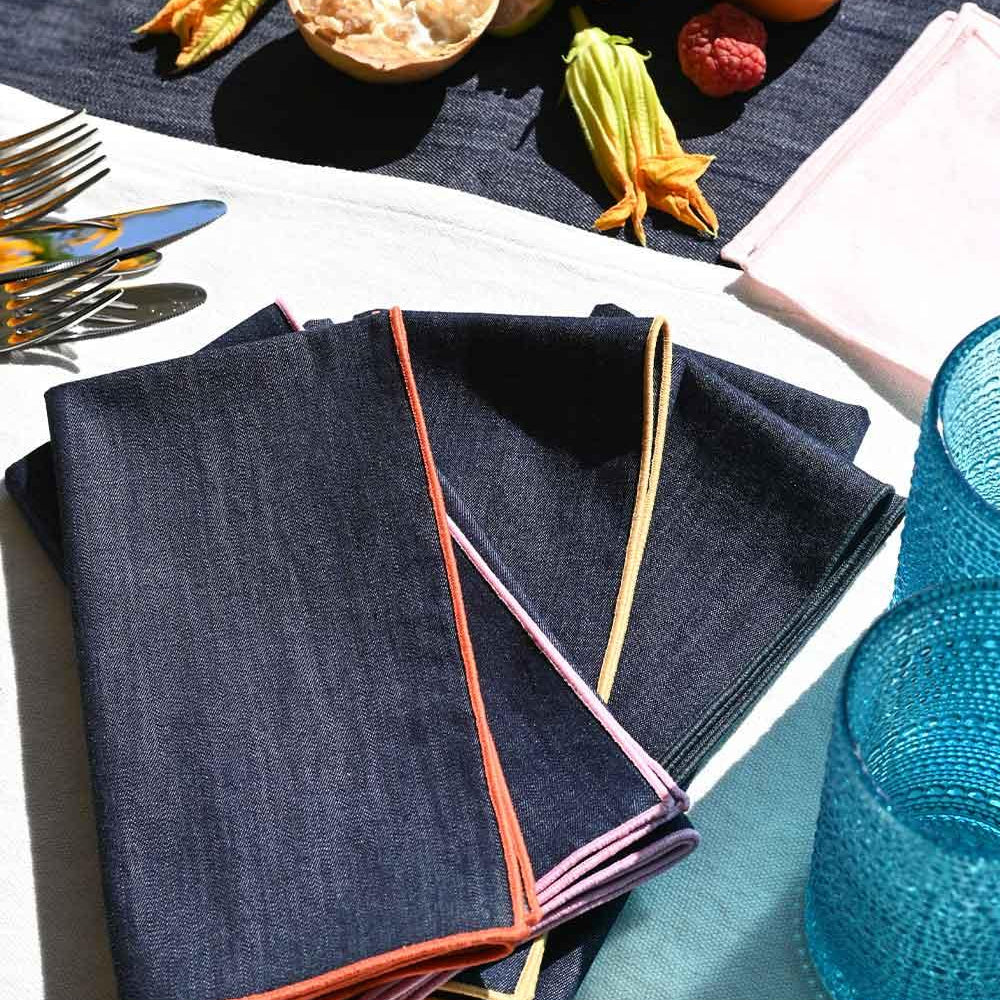 
                  
                    Rainbow Denim Napkins | Set of 4 | Amazing Pinatas 
                  
                