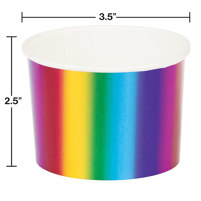 Rainbow Foil 8 oz Treat Cups, 6 ct | Amazing Pinatas 