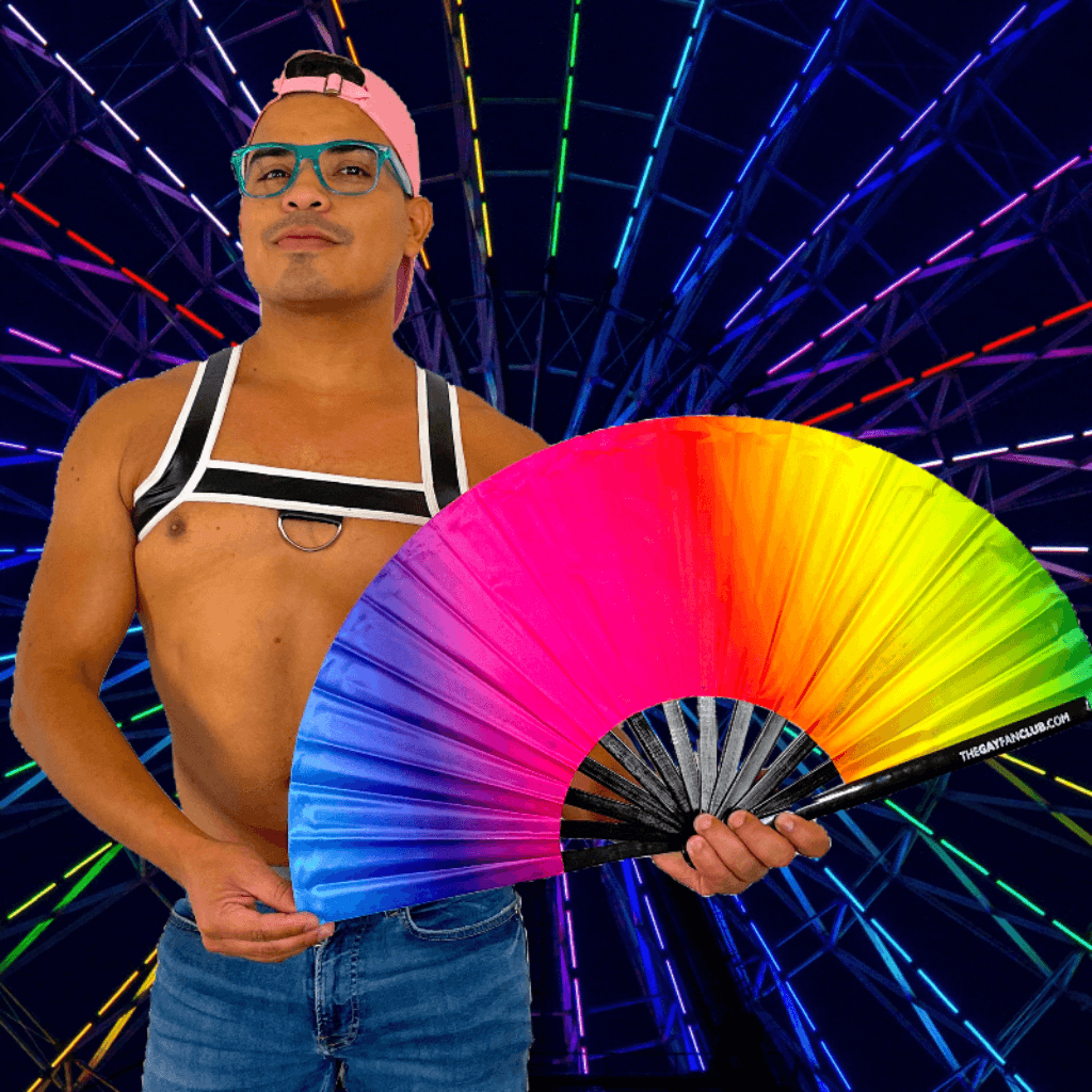 Rainbow Rave Fan (UV) | Amazing Pinatas 