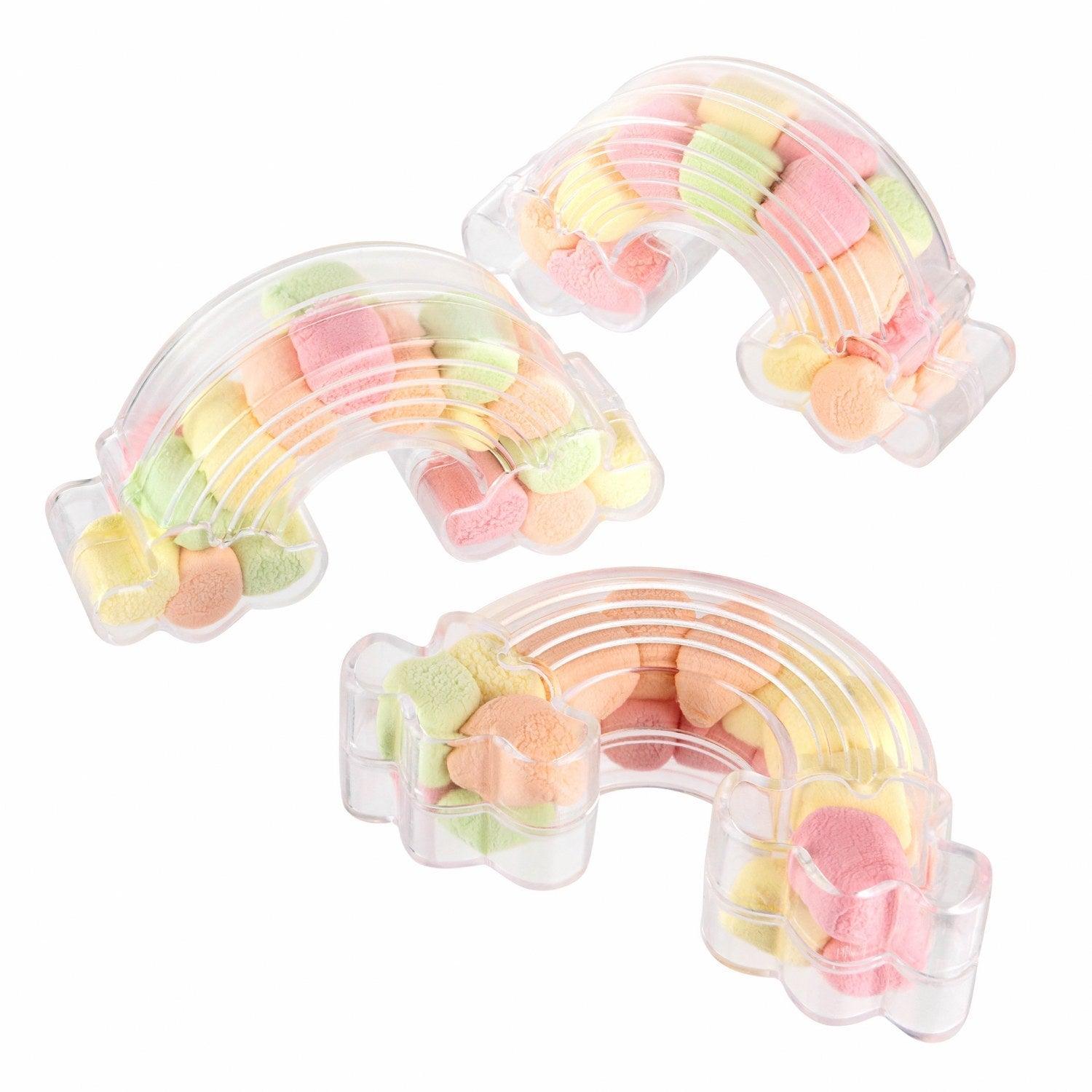 Rainbow Shaped Acrylic Candy Boxes 24 Pack 3.62"X1.96"X0.98" | Amazing Pinatas 