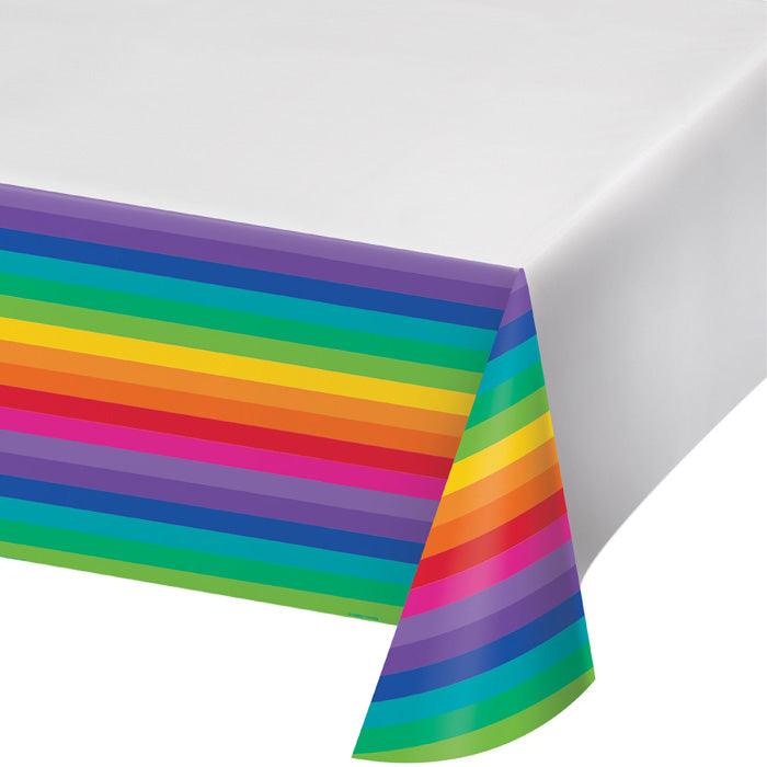 Rainbow Tablecover Plastic 54" X 102" | Amazing Pinatas 