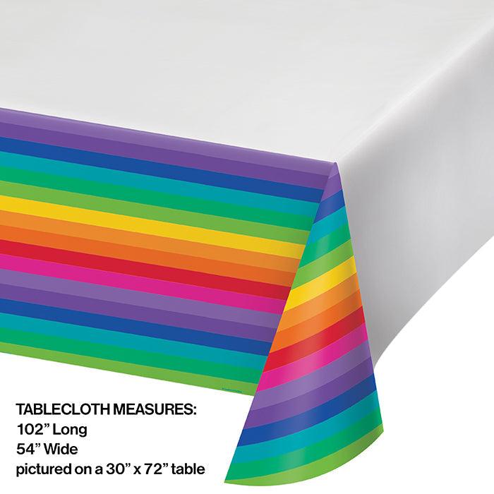 Rainbow Tablecover Plastic 54" X 102" | Amazing Pinatas 