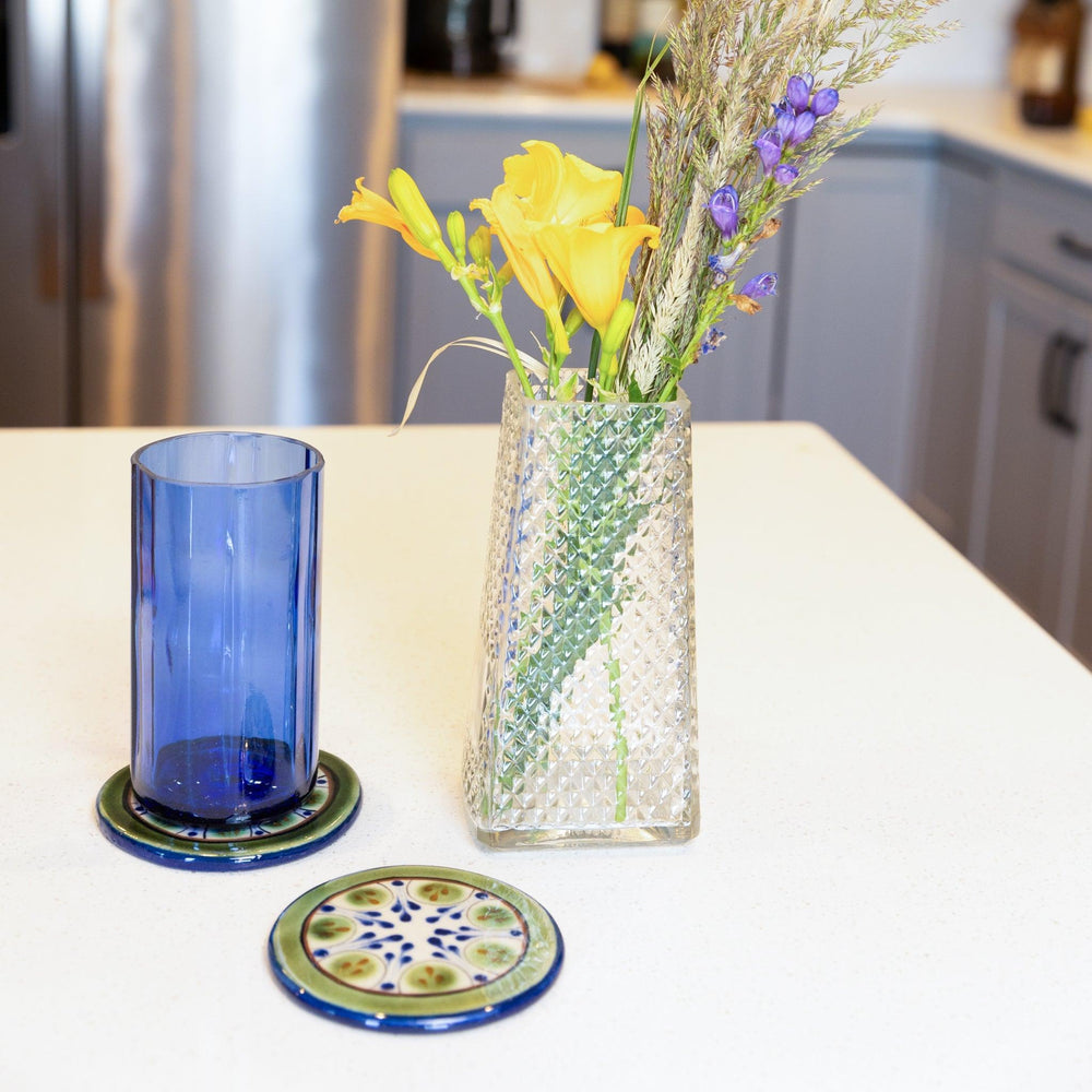 
                  
                    Reclaimed Glass Bottle Tapered Flower Vase | Amazing Pinatas 
                  
                