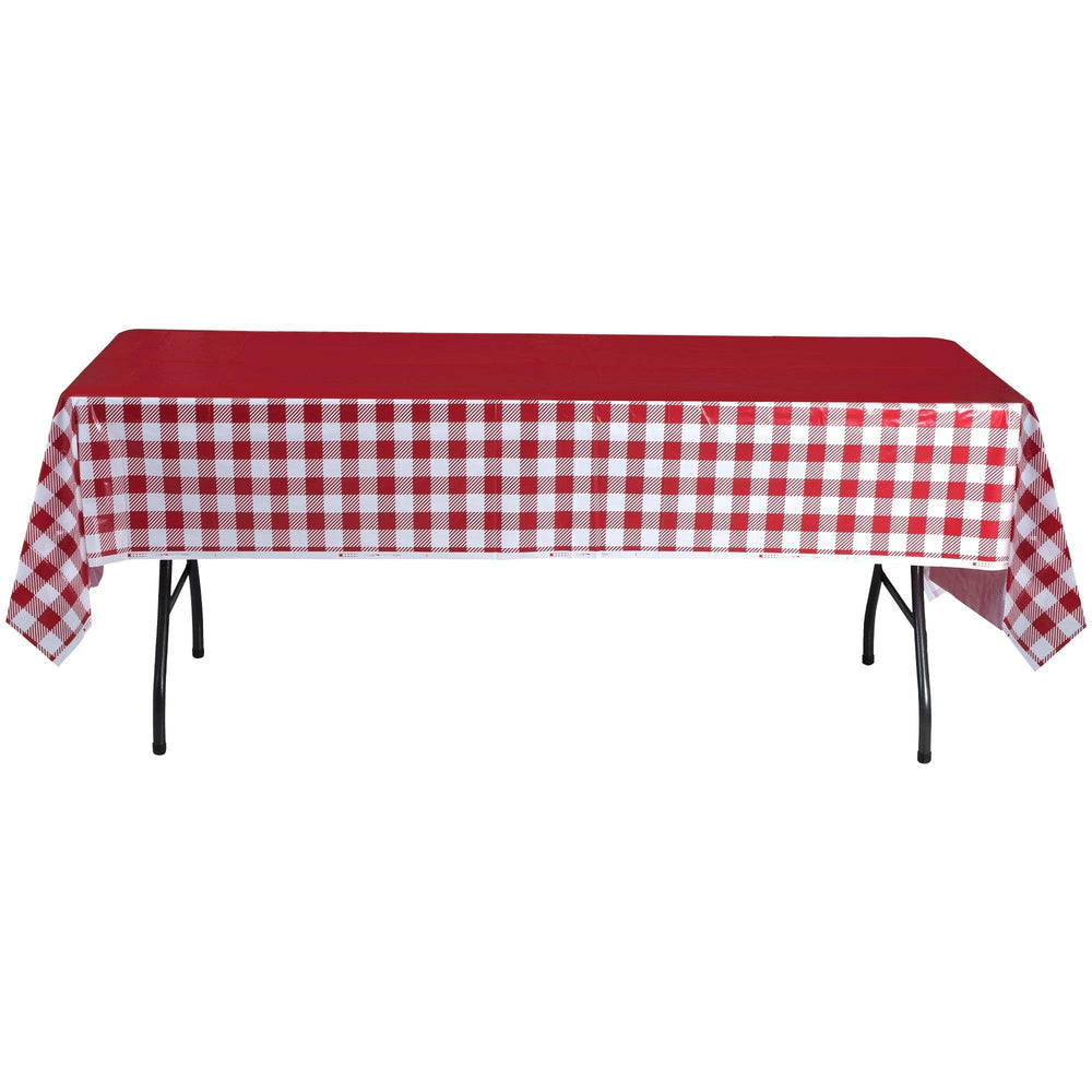 Red and White Checkered Tablecloths 8 Pack | Amazing Pinatas 