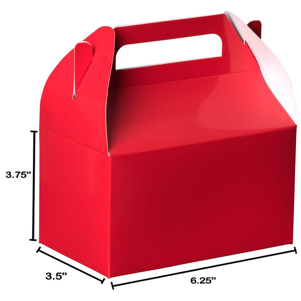 Red Party Favors Paper Treat Boxes 6.25" X 3.75" X 3.5" 20 Pack | Amazing Pinatas 