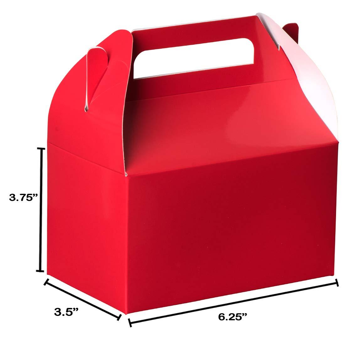 Red Party Favors Paper Treat Boxes 6.25" X 3.75" X 3.5" 20 Pack | Amazing Pinatas 