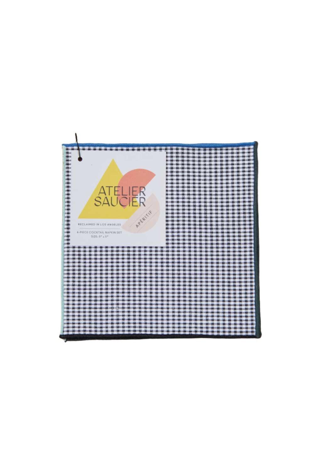 Retro Gingham Cocktail Napkins | Set of 4 | Amazing Pinatas 