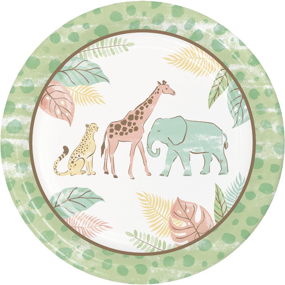 Safari Baby Dinner Plate (8 per Pkg) | Amazing Pinatas 