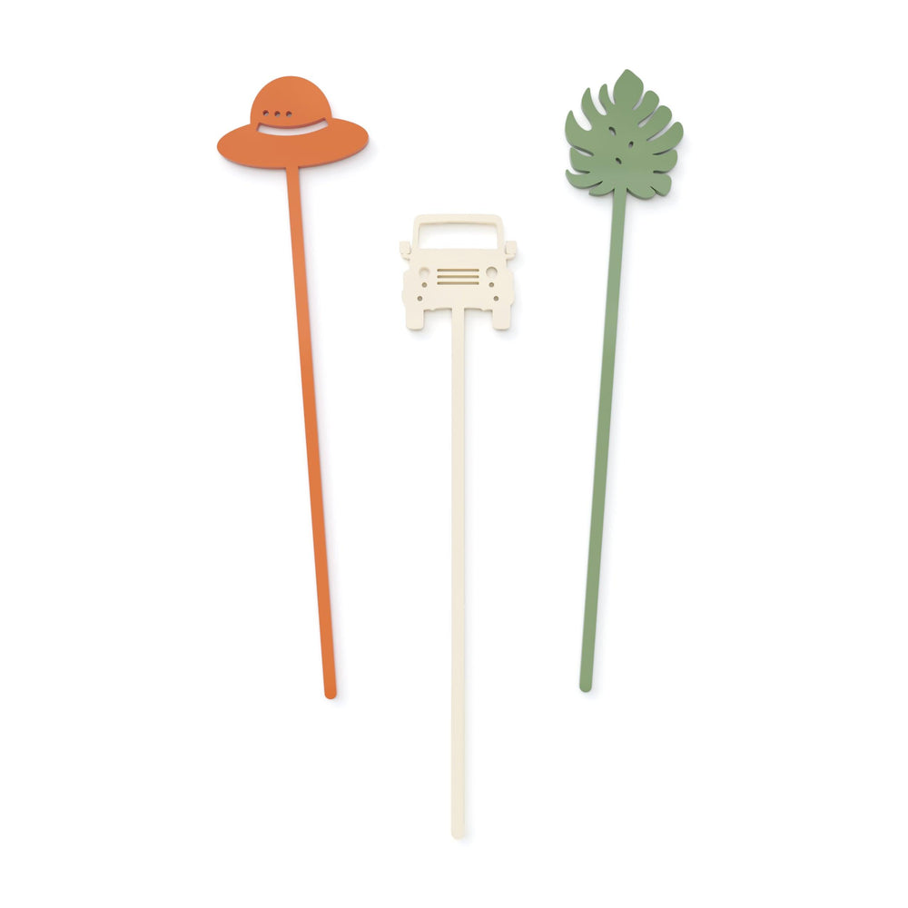 Safari Expedition Acrylic Drink Stirrers, Pack of 12 | Amazing Pinatas 