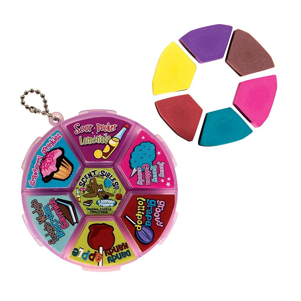 6-Ct Scentsibles Carnival Eraser Wheels | Amazing Pinatas 