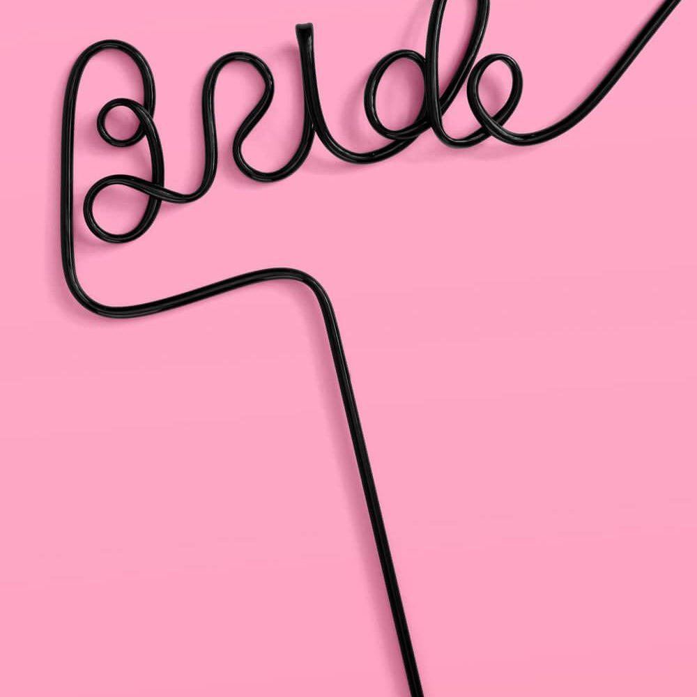 Bride or Die Straw - XL black Bride straw