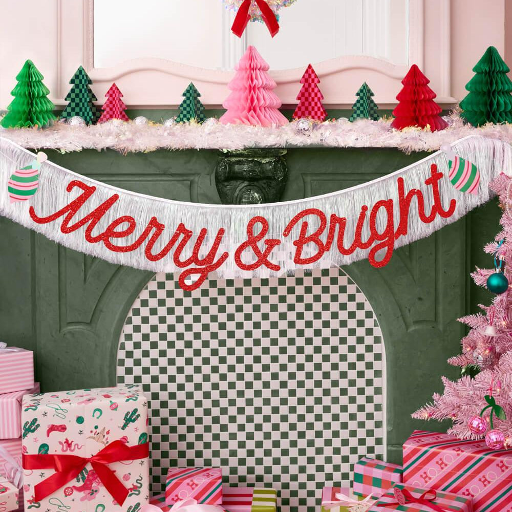 Merry & Bright Banner - two piece banner