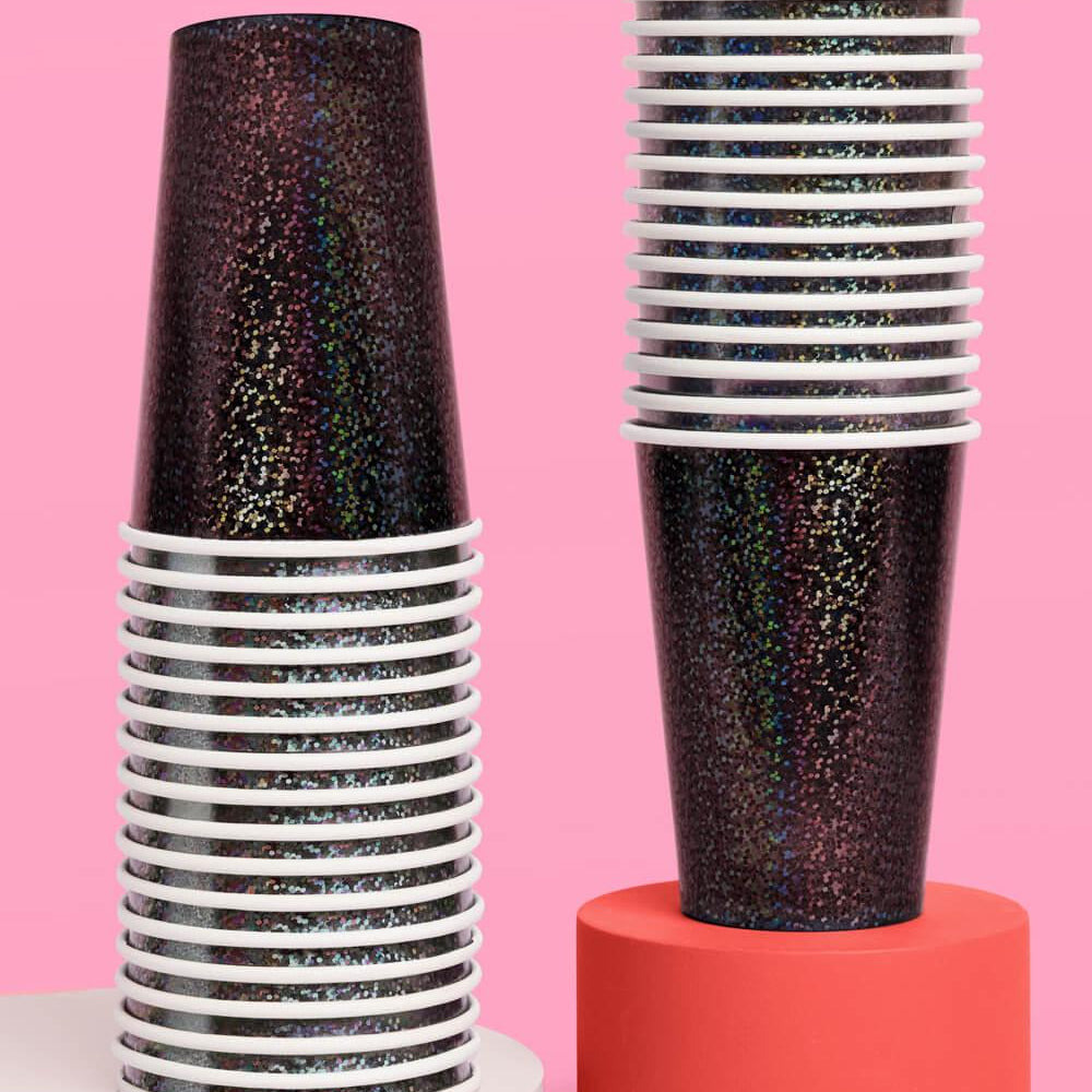 
                  
                    Black Shimmer Cups - 50 paper cups
                  
                