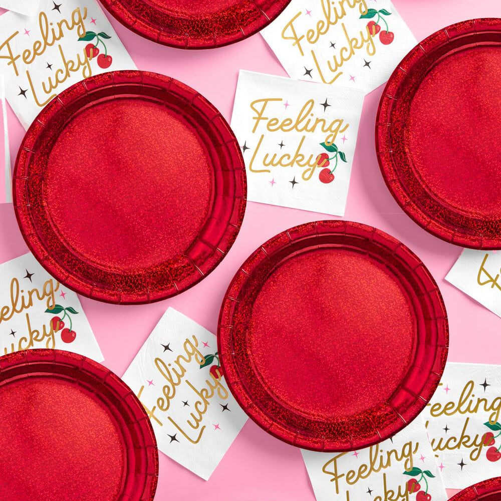 
                  
                    Red Shimmer Plates - 25 paper plates
                  
                