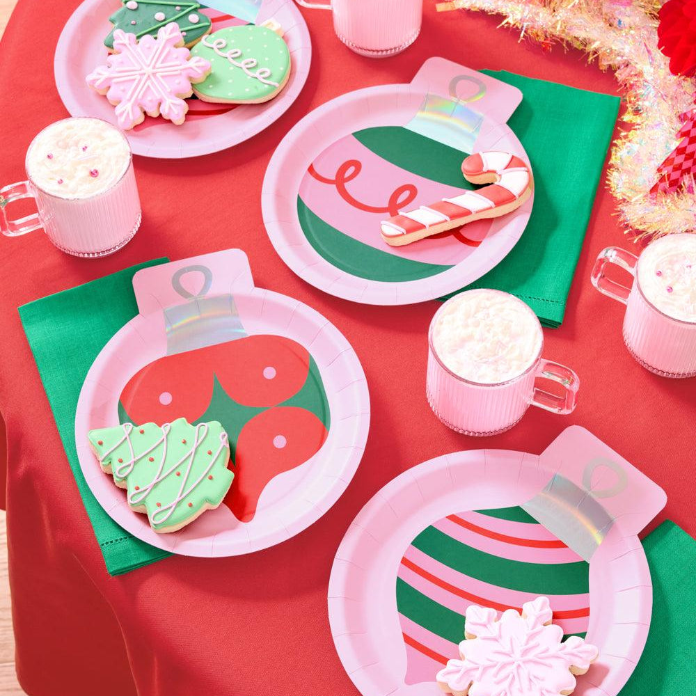 Christmas Ornament Plates - 24 paper plates