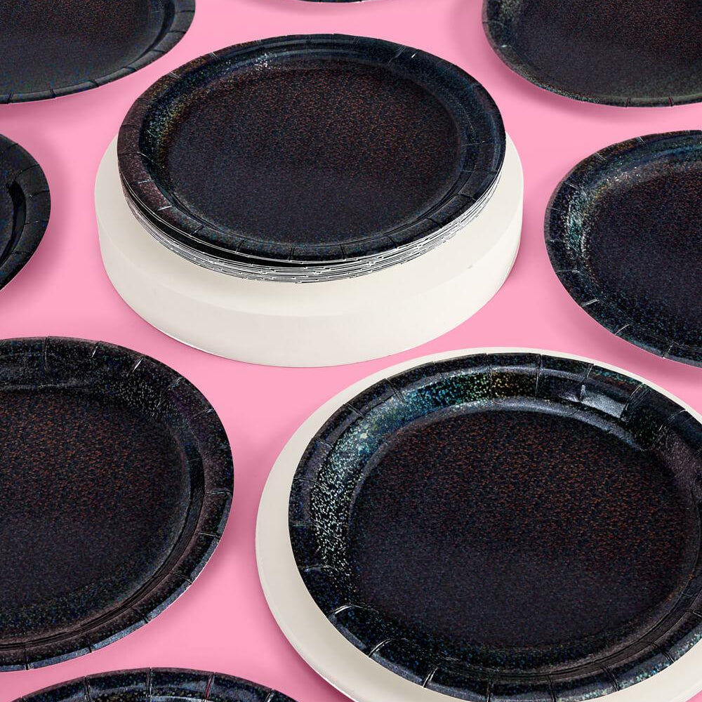 
                  
                    Black Shimmer Plates - 25 paper plates
                  
                