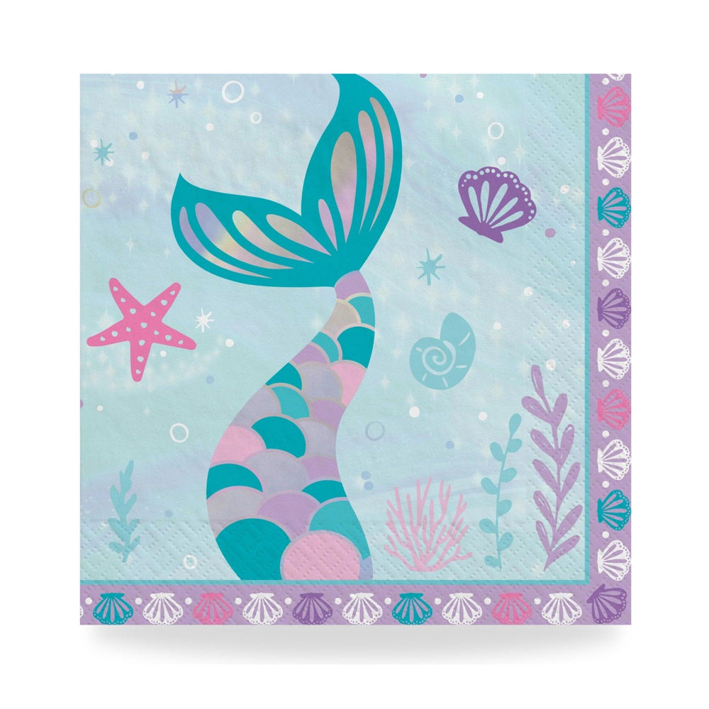 Shimmering Mermaids Luncheon Napkins, Pack of 8 | Amazing Pinatas