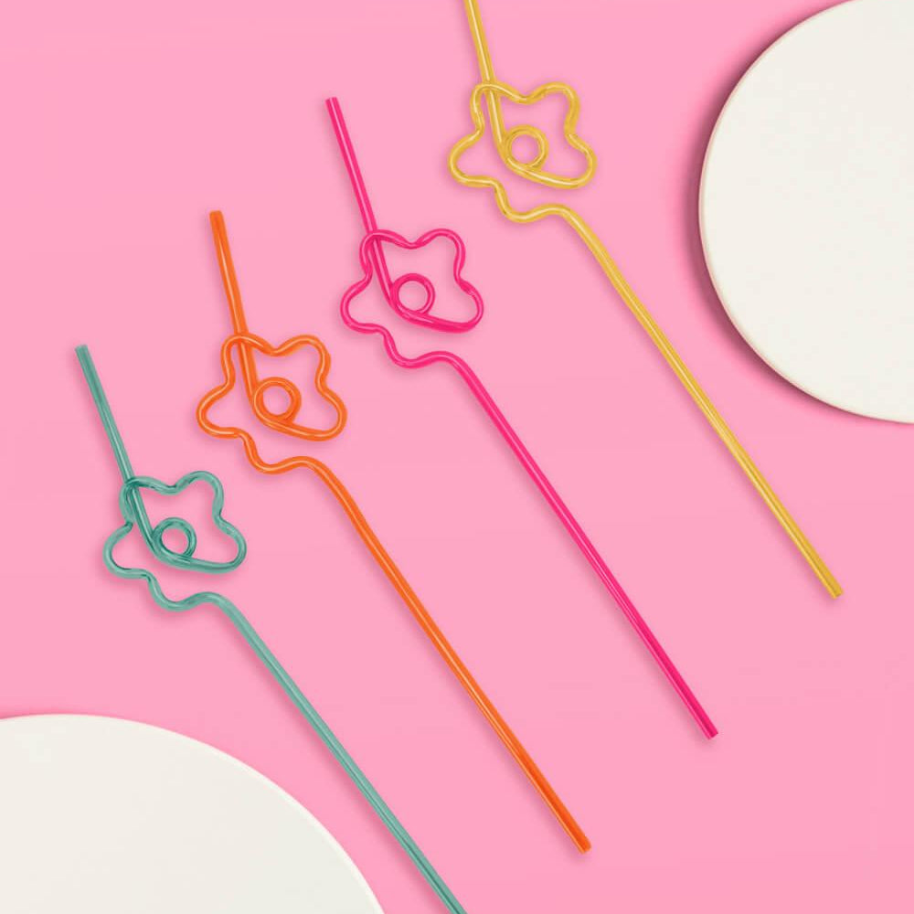 Flower Power Straws - 20 reusable straws