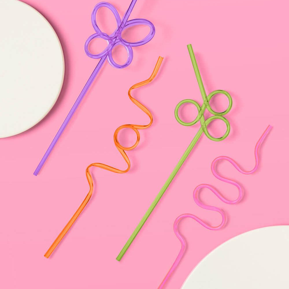 Rainbow Party Straws - 20 reusable straws