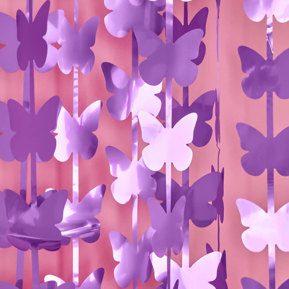 
                  
                    Butterfly Curtain - matte purple foil curtain
                  
                