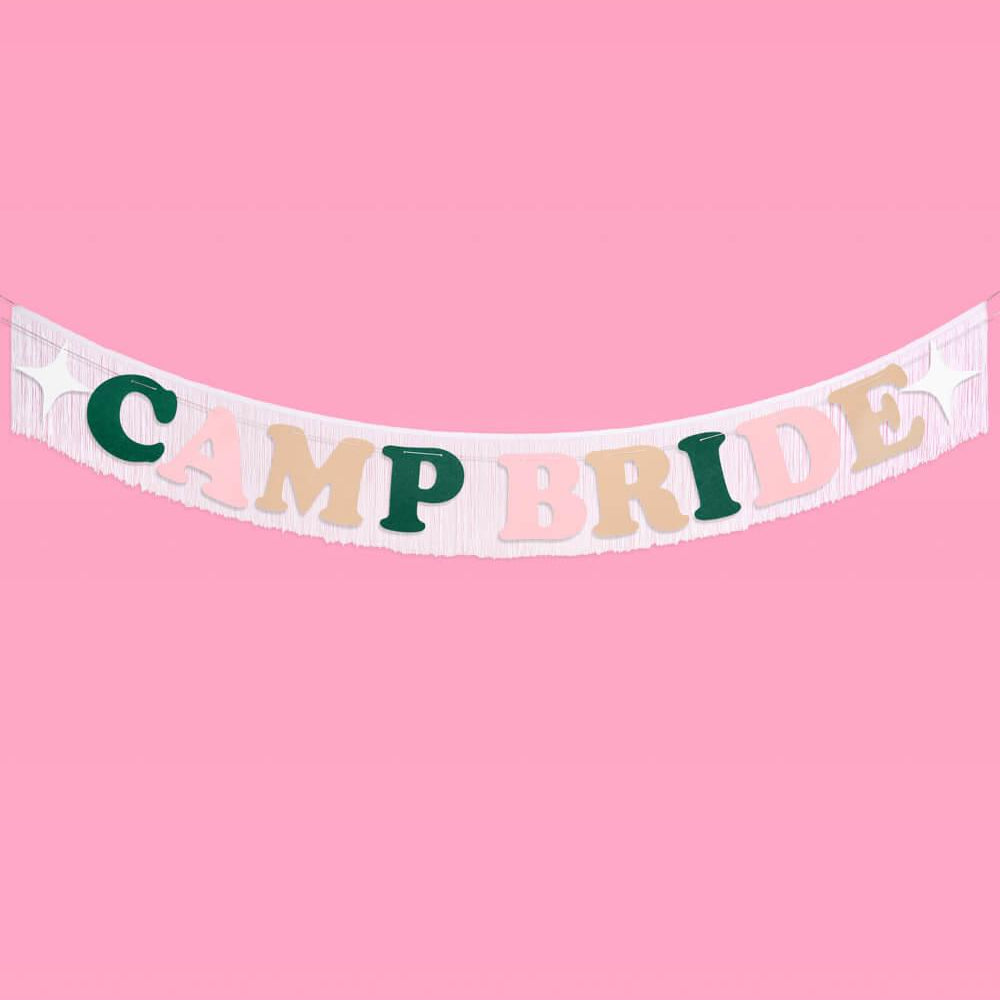 Camp Bride Banner - two piece banner