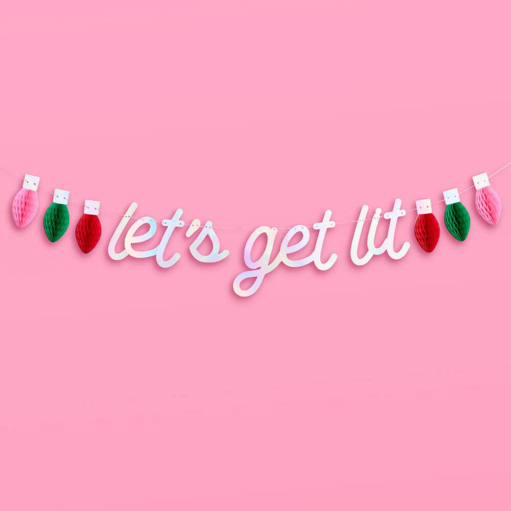 Let's Get Lit Banner - 3D paper banner