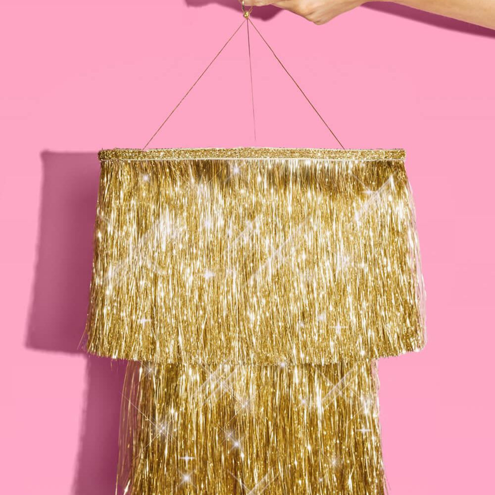 Golden Chandelier - sparkly foil chandelier