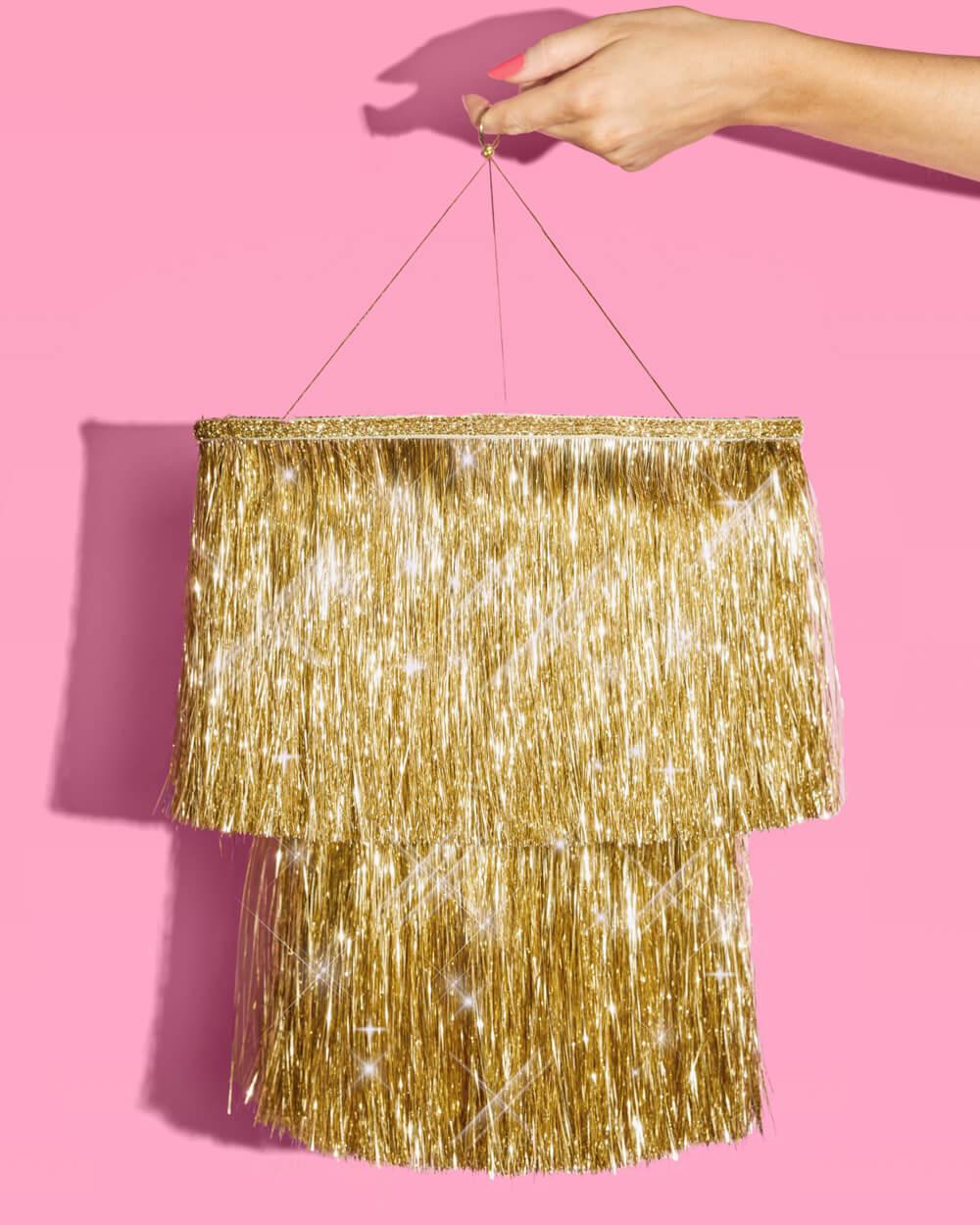 Golden Chandelier - sparkly foil chandelier