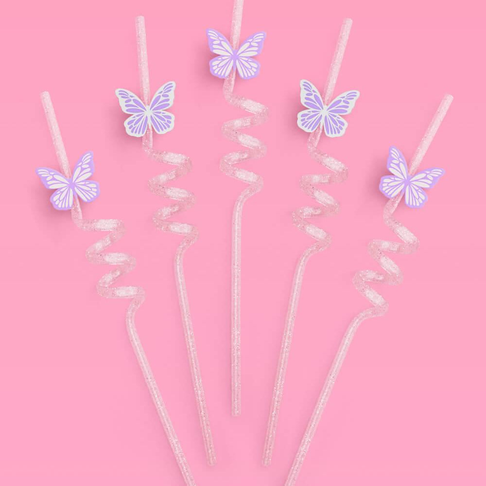 Butterfly Straws - 16 reusable straws