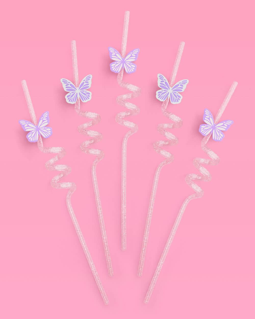 Butterfly Straws - 16 reusable straws