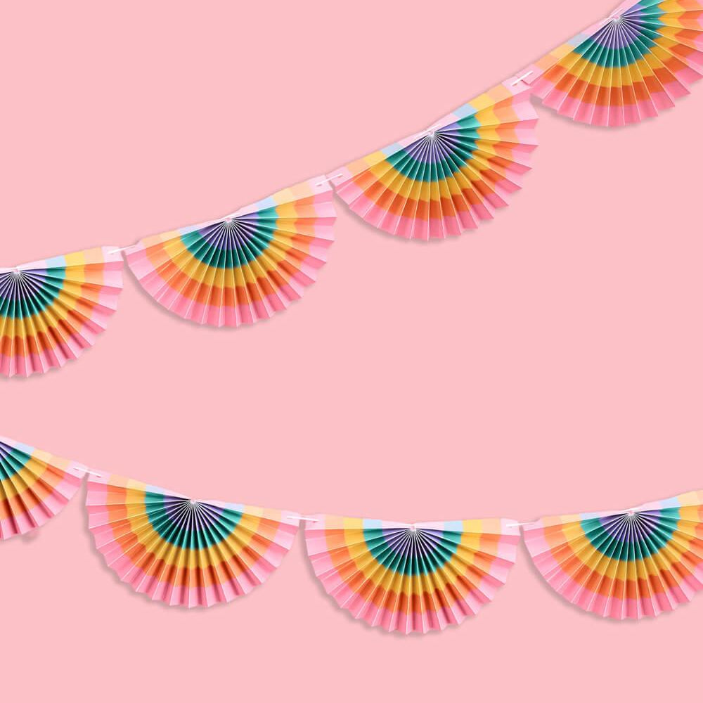 Rainbow Banner - paper fan banner