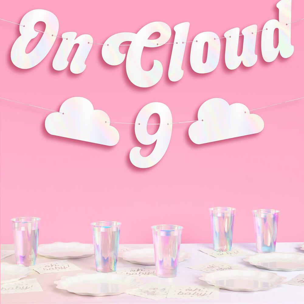 
                  
                    Cloud Nine Banner - white iri foil banner
                  
                