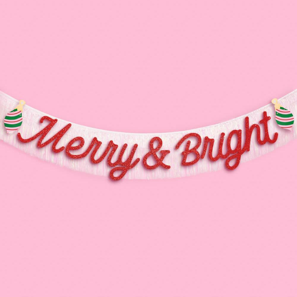 Merry & Bright Banner - two piece banner