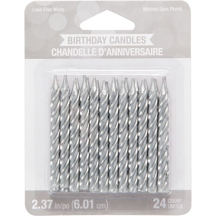 
                  
                    Silver Spiral Candles, 24 ct | Amazing Pinatas 
                  
                