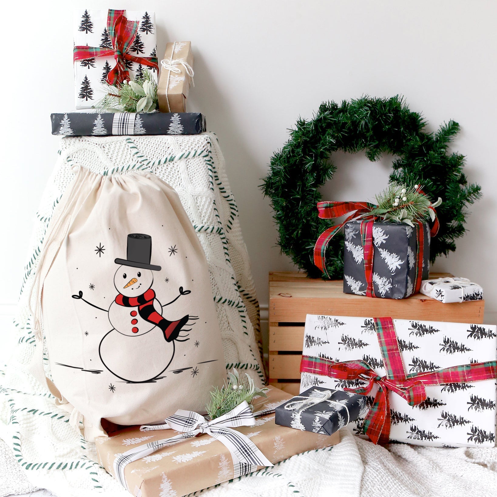 Snowman Christmas Santa Sack | Amazing Pinatas 