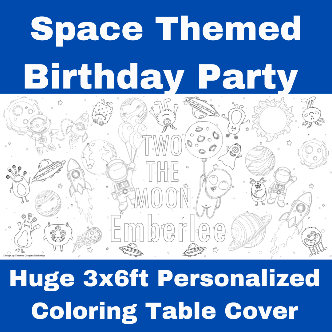 Space Coloring Tablecloth | Amazing Pinatas 