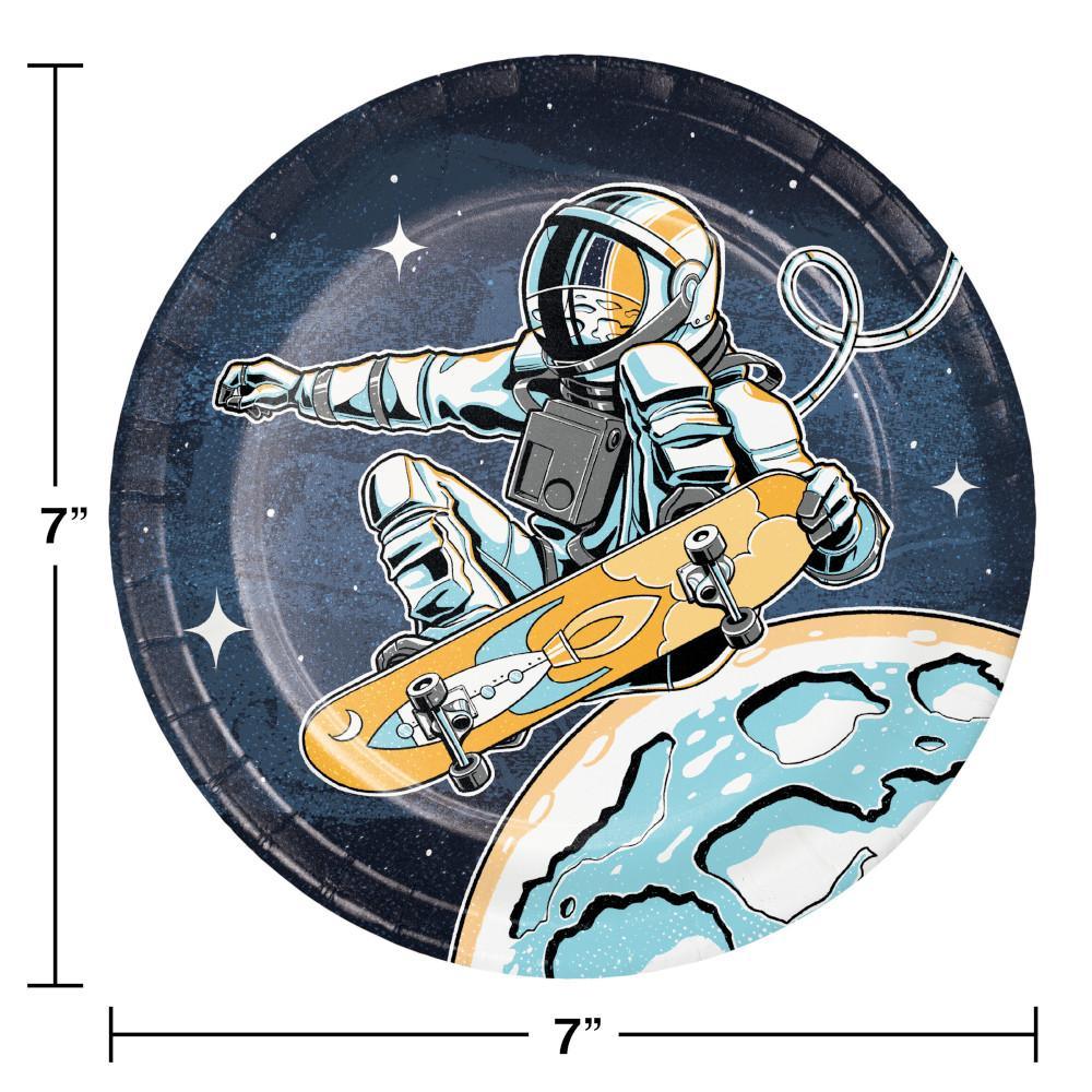 Space Skater Dessert Plate 8ct | Amazing Pinatas 